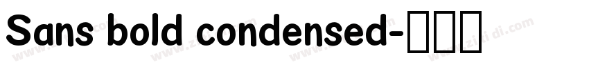 Sans bold condensed字体转换